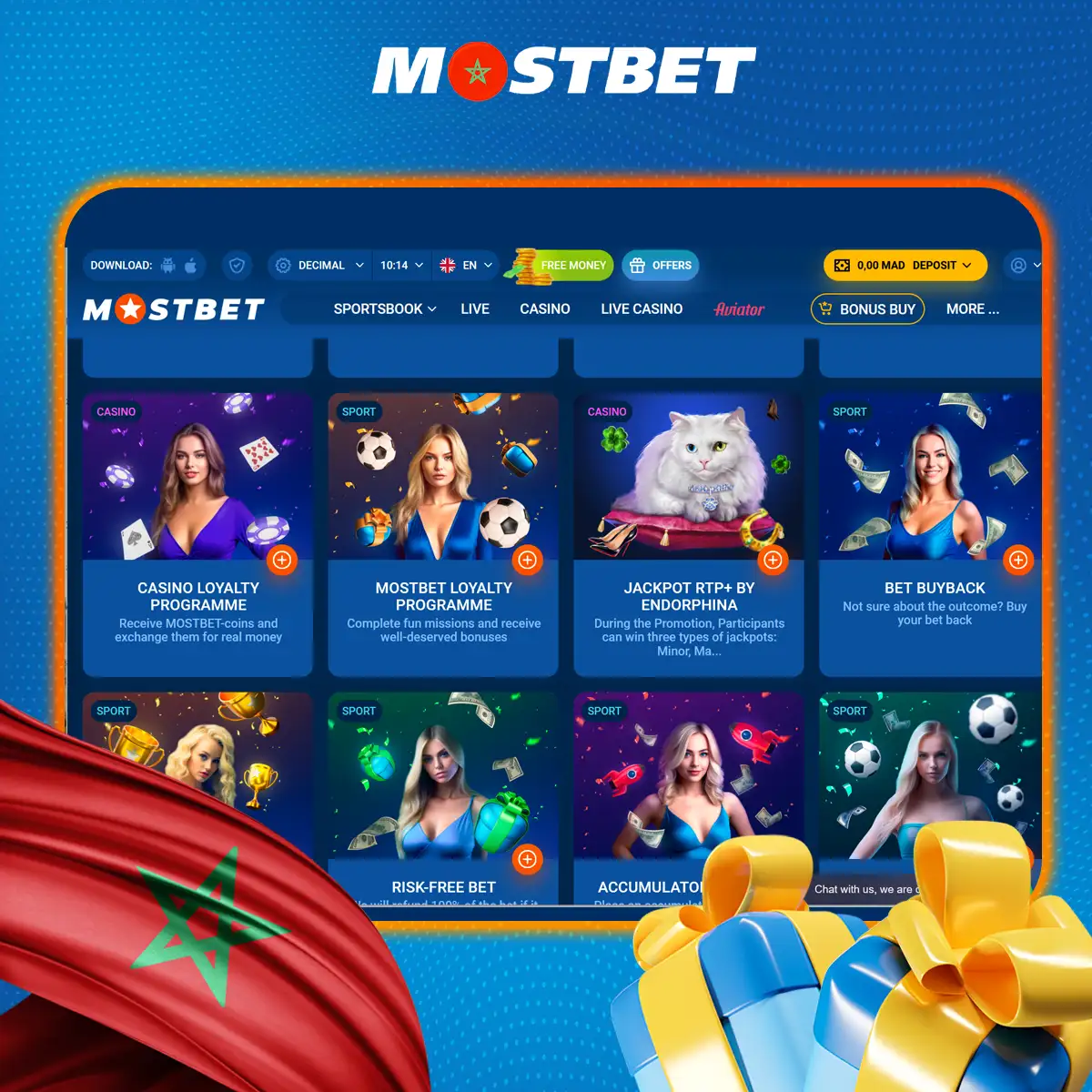 نظرة عامة على المكافآت الإضافية في Mostbet في المغرب