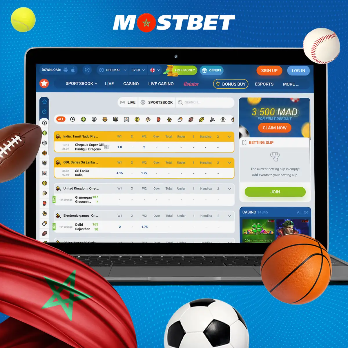 ما هي أنواع المراهنات الرياضية المتوفرة في Mostbet Morocco؟